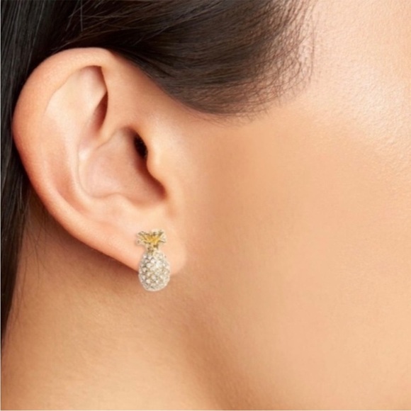 KATE SPADE BY THE POOL GOLD PAVE PINEAPPLE New With Tags Dust bag included - Picture 5 of 5